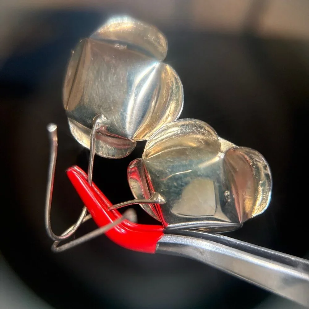 Large 925 Rose Flower‎ Earrings